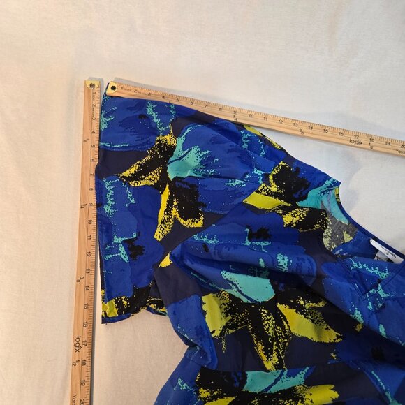 CHRISTOPHER JOHN ROGERS Blue Printed Puff Tired Dress Size 24W/26W New NO Tags! - Picture 16 of 16